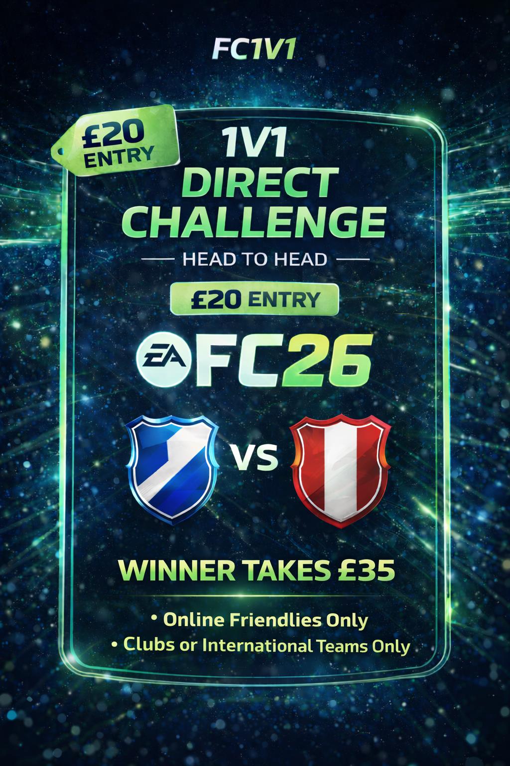 20£ ENTRY FC1V1