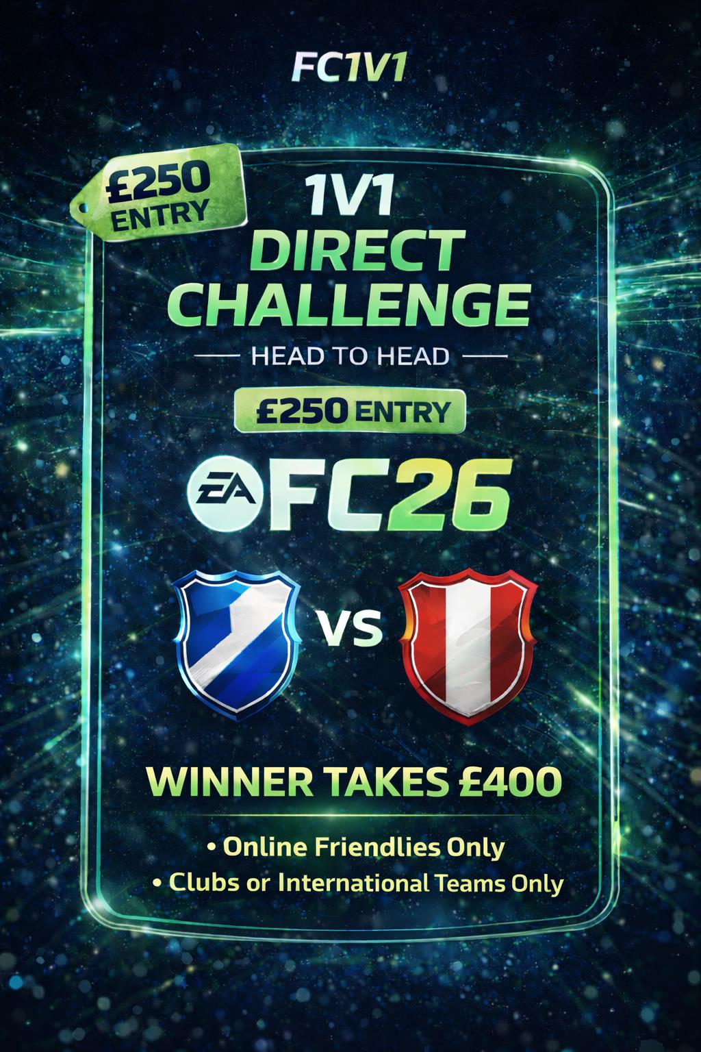 250£ ENTRY FC1V1