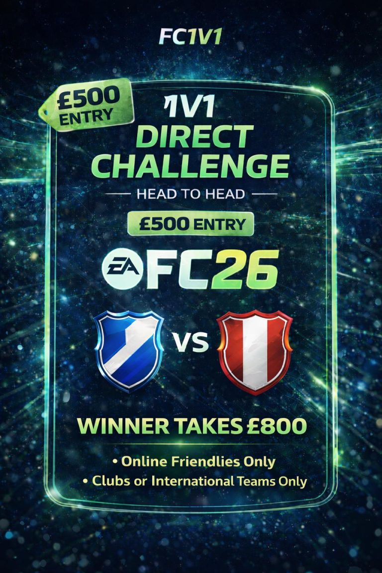 1V1 Direct Challenge 500£ Entry