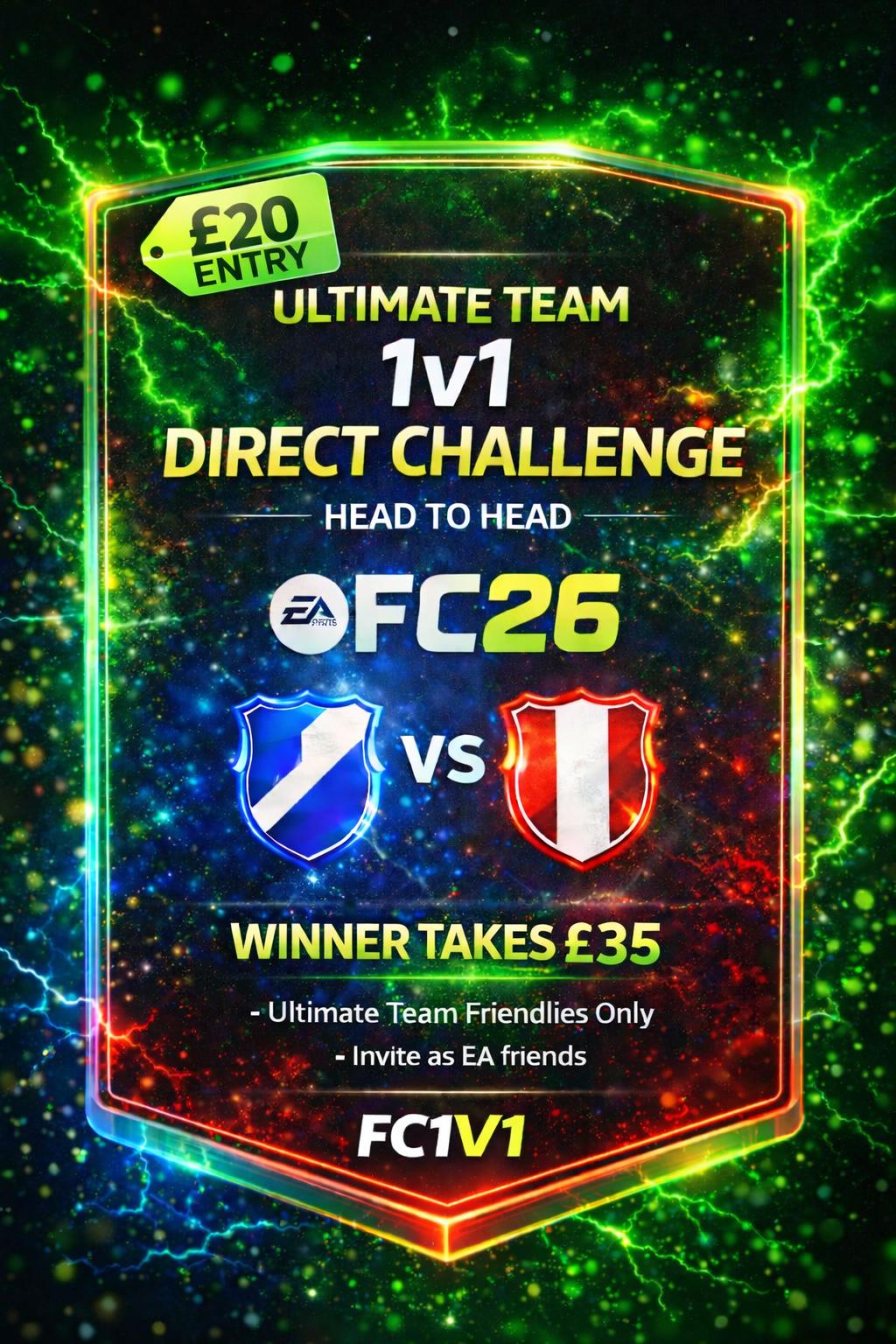 20£ ENTRY FC1V1