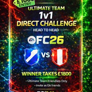£1000 Ultimate Team 1V1 Direct Challenge FC26 Entry